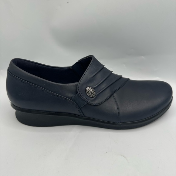 Clarks Women's Navy BlueHope Roxanne Leather Shoes Size 10M - Picture 2 of 12